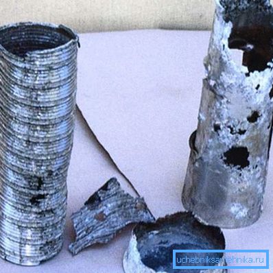 Das Ergebnis von Kondensat auf dem Metall Das Ergebnis von Kondensat auf dem Metall