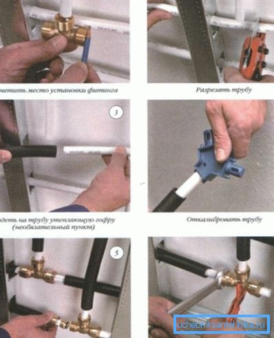2481 Bei Metallkunststoffprodukten ist es einfacher: Der Kanal wird geschnitten, der erforderliche Adapter wird installiert und die erforderliche Anzahl von Verbindungen wird angeschlossen (wie auf dem Foto).