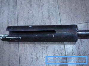 Selbst gemachter Bohrlöffel ohne Leitspirale Selbst gemachter Bohrlöffel ohne Leitspirale