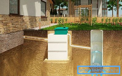 Septiktank im Abwassersystem eines Privathauses