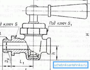 Diagrammzeichnung eines Tsapkovy-Krans 10b9bk1 mit direktem Abstieg Diagrammzeichnung eines Tsapkovy-Krans 10b9bk1 mit direktem Abstieg