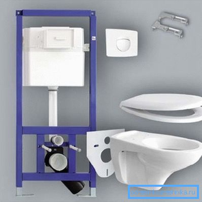 Die Installation der Konsolentoilette Die Installation der Konsolentoilette