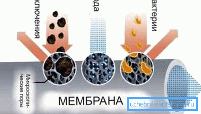 Diagramm der Membran ohne Drainage