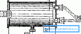Installationsschema des Durchflusshorizontals in der Heizungsleitung Installationsschema des Durchflusshorizontals in der Heizungsleitung