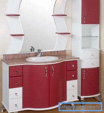 Schrank mit Waschbecken für das Badezimmer. Schrank mit Waschbecken für das Badezimmer.