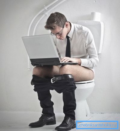 Ein zu langes Sitzen auf der Toilette ist mit gesundheitlichen Problemen behaftet Ein zu langes Sitzen auf der Toilette ist mit gesundheitlichen Problemen behaftet