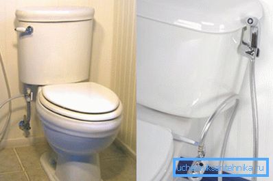 Der Toilettenmischer mit hygienischer Dusche kann sehr unterschiedlich konfiguriert sein.