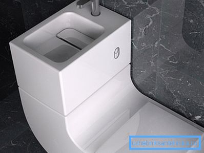 Gemeinsames Set aus Waschbecken und Toilette Gemeinsames Set aus Waschbecken und Toilette