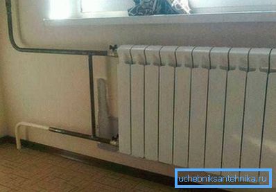 Stahlheizungsrohre in der Wohnung Stahlheizungsrohre in der Wohnung