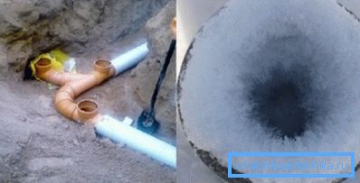 Die Wärmedämmung des externen Abwassers verhindert das Einfrieren des Abwassers Die Wärmedämmung des externen Abwassers verhindert das Einfrieren des Abwassers