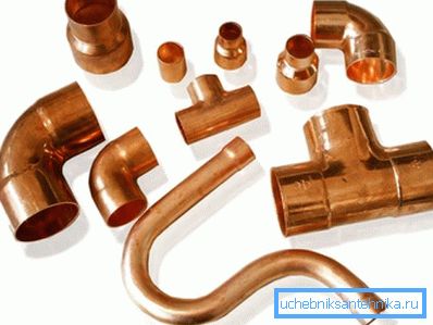Dünnwandige Kupferadapter, Ecken und Bögen Dünnwandige Kupferadapter, Ecken und Bögen