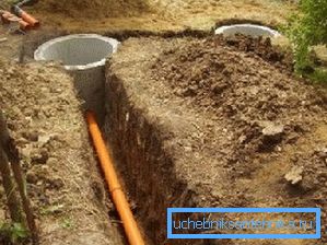 Graben für die Rohrinstallation