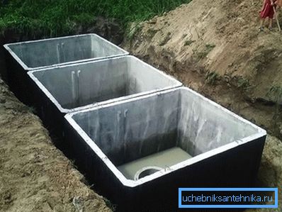 Drei-Kammer-Klärgrube aus Beton Drei-Kammer-Klärgrube aus Beton