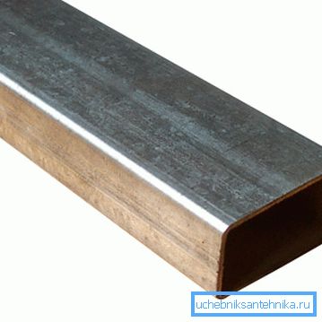 Rohrabschnitt 60x40 mm Rohrabschnitt 60x40 mm