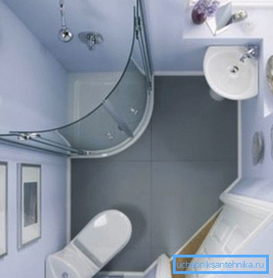 Die Winkelposition der Sanitärgeräte im kombinierten Badezimmer. Die Winkelposition der Sanitärgeräte im kombinierten Badezimmer.