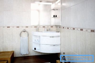Eckwaschbecken im Inneren eines modernen Badezimmers Eckwaschbecken im Inneren eines modernen Badezimmers