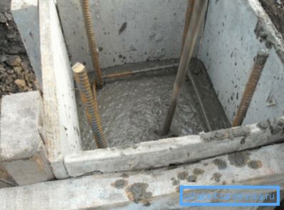 Wir legen den Beton in die Schalung. Wir legen den Beton in die Schalung.