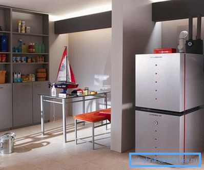 Gerät mit Gas- und elektrischem Heizelement für ein Landhaus