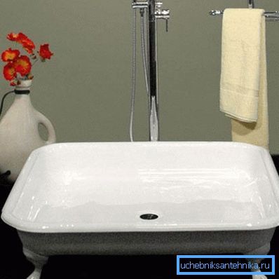 Badewanne aus Gusseisen.