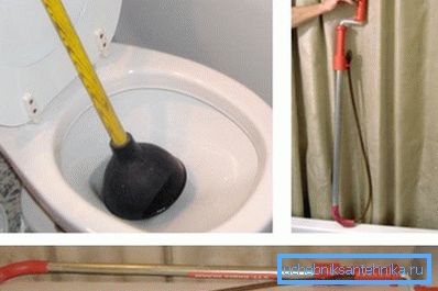 Plunger- und Sanitärkabel zum Reinigen der Toilette. Plunger- und Sanitärkabel zum Reinigen der Toilette.