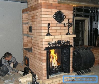 Option fertiges Design mit Herd und Kamin Option fertiges Design mit Herd und Kamin