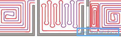 Verlegungsmöglichkeiten für Heizelemente, die auch die Länge des Materials beeinflussen Verlegungsmöglichkeiten für Heizelemente, die auch die Länge des Materials beeinflussen