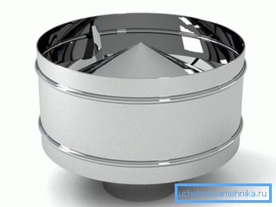 Wind- und wasserdichter Deflektor aus Edelstahl.
