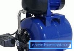 Wasserpumpe mit Hydrospeicher, ausgelegt für Brunnen dieses Typs