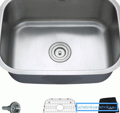Spülbecken mit Zubehör. Spülbecken mit Zubehör.
