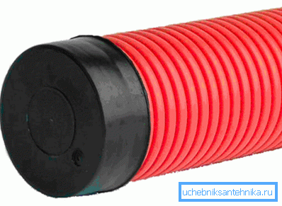 Verstopfter gewellter Polypropylenschlauch