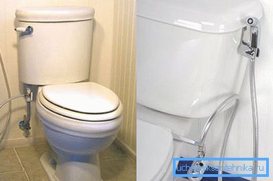 An den Körper der Toilette Dusche befestigt An den Körper der Toilette Dusche befestigt